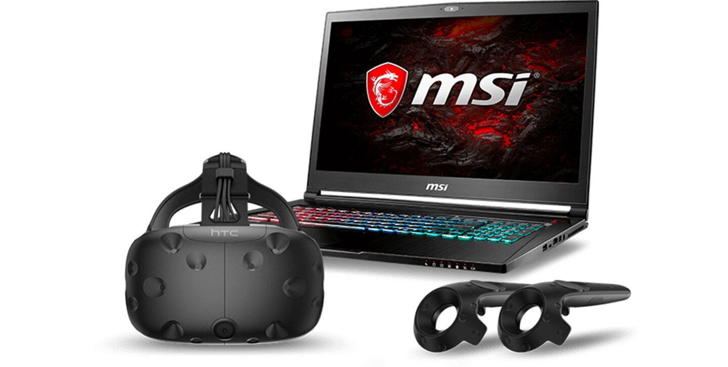 HTC Vive + VR-ready laptop from MSI
