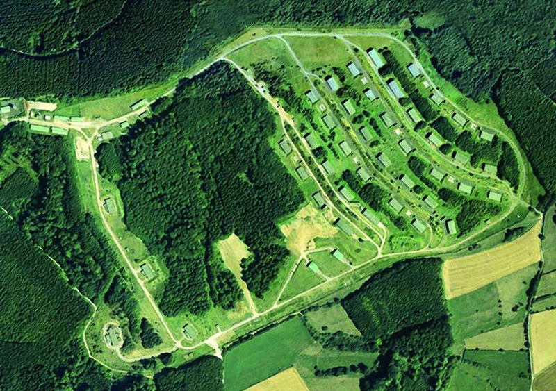 Arial shot of the Bilster Berg site before construction