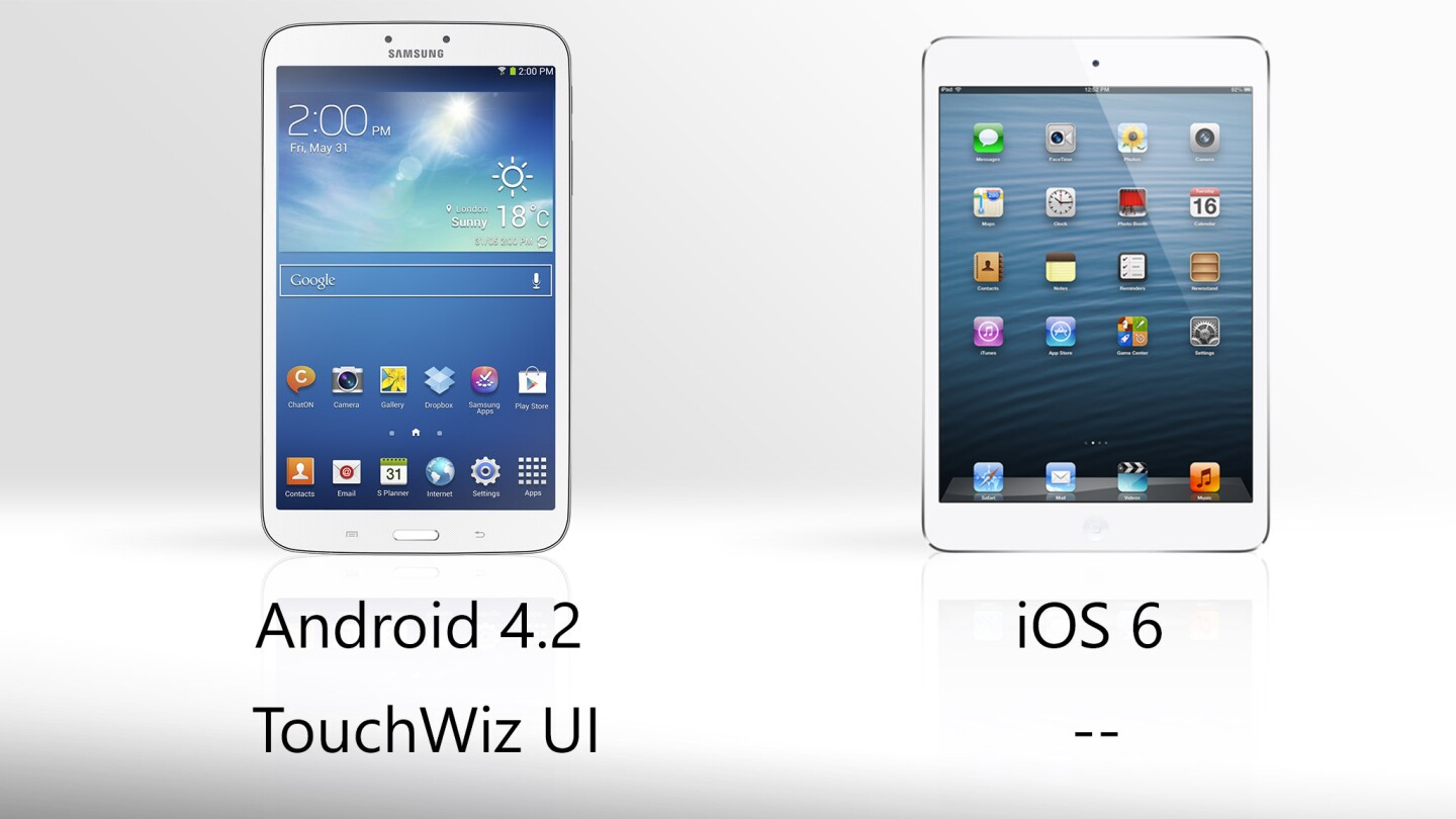 Both tablets run the latest versions of their respective operating systems