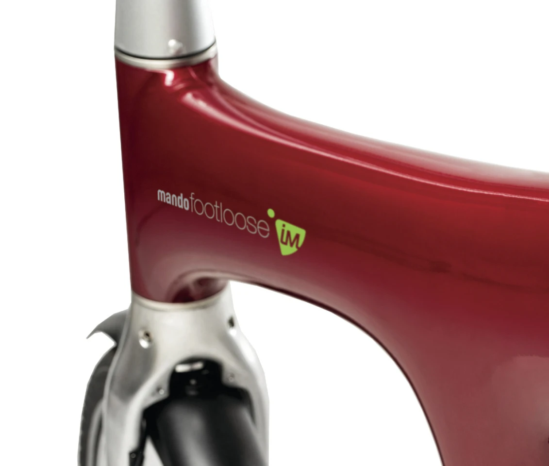 The Mando Footloose IM features a polished aluminum alloy frame with a protective plastic coating (Image: Mando)