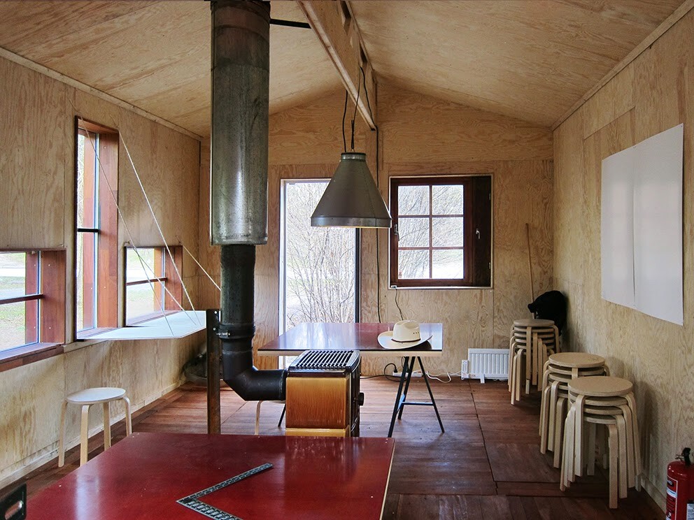 The larger building, dubbed "Atto" measures 25 sq m (269 sq ft) and is a two-level studio (Photo: Full Scale Studio)