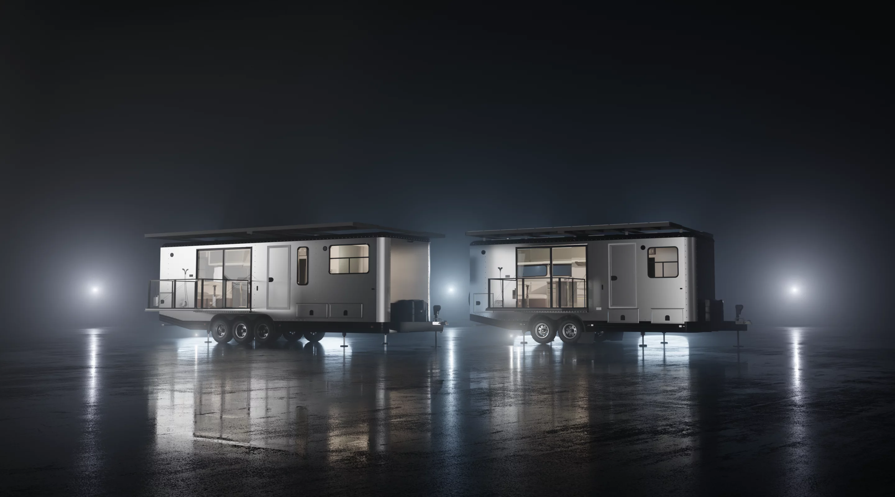 Living Vehicle upgrades and splits its 2024 lineup with the 30-ft HD (left) and the 24-ft LT (right)