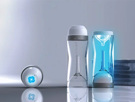 Pureray baby bottle concept uses ultraviolet light to kill nasty germs and viruses