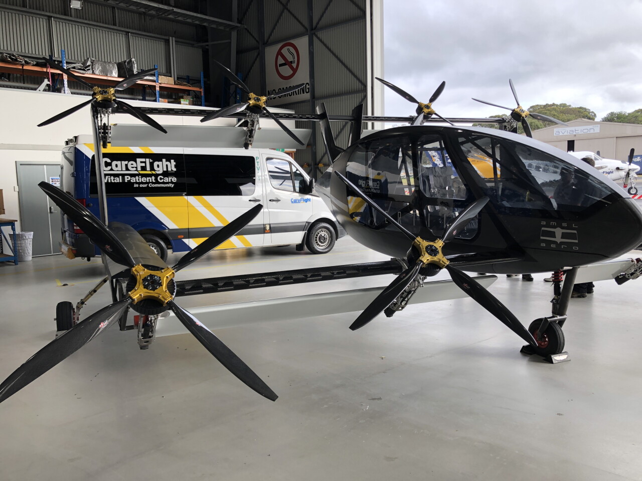 Australia's AMSL Aero has unveiled a full-scale prototype aircraft for the Vertiia, which will transition to eVTOL in 2021.