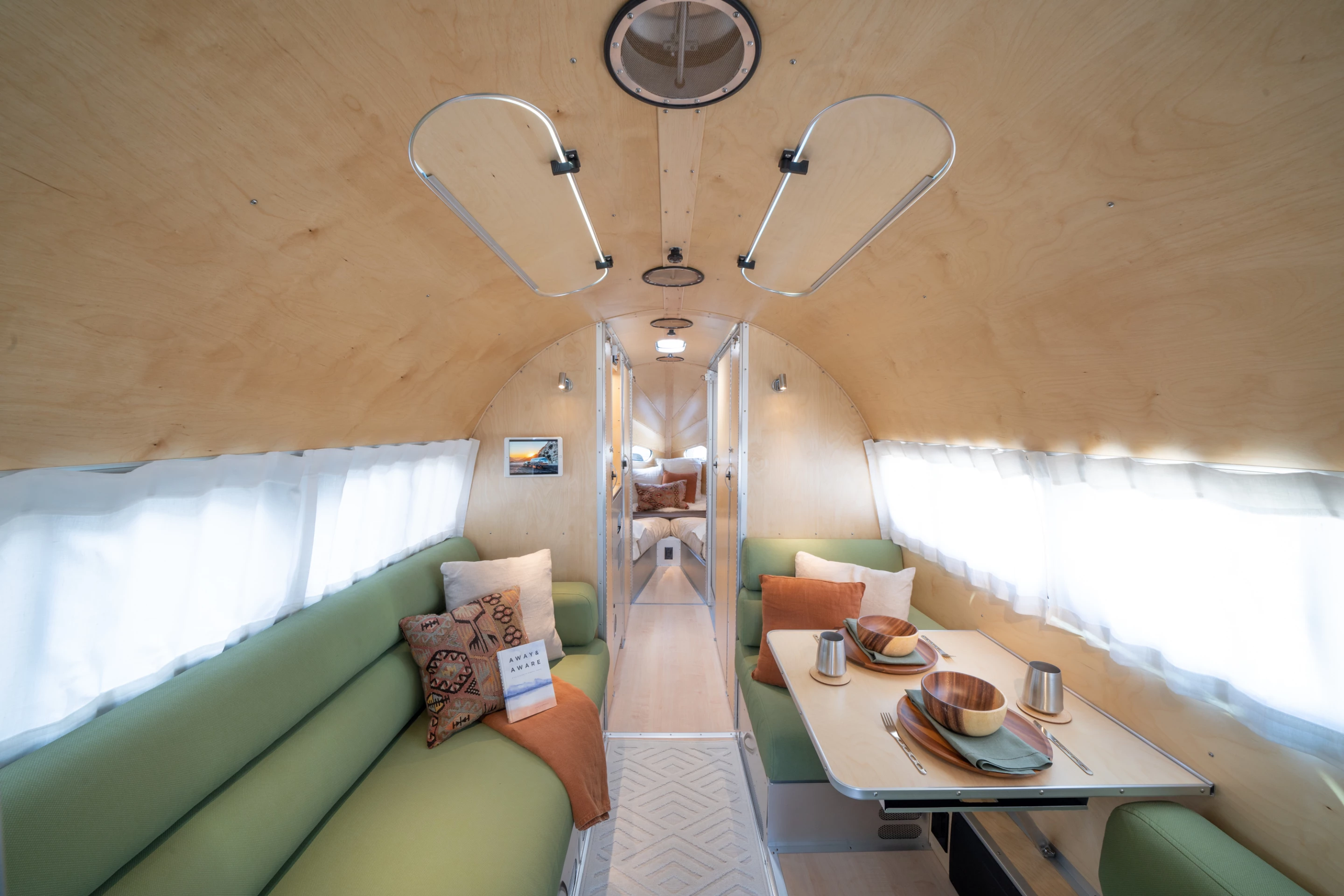 Looking back down the aisle of the Bowlus Road Chief Endless Highways Performance Edition