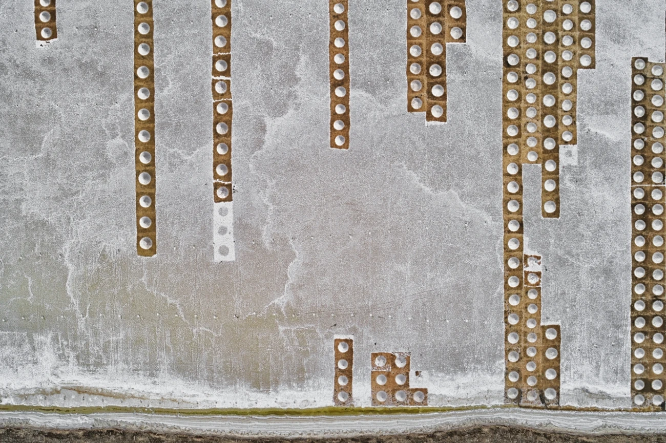 A Commended entry in the Abstract category. Game of the Earth-TETRIS, taken in Jiuquan, China