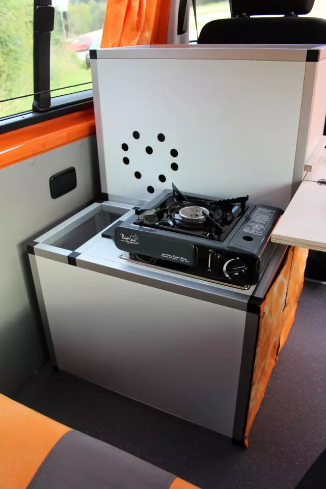 The Flow Camper comes with a single-burner camping stove