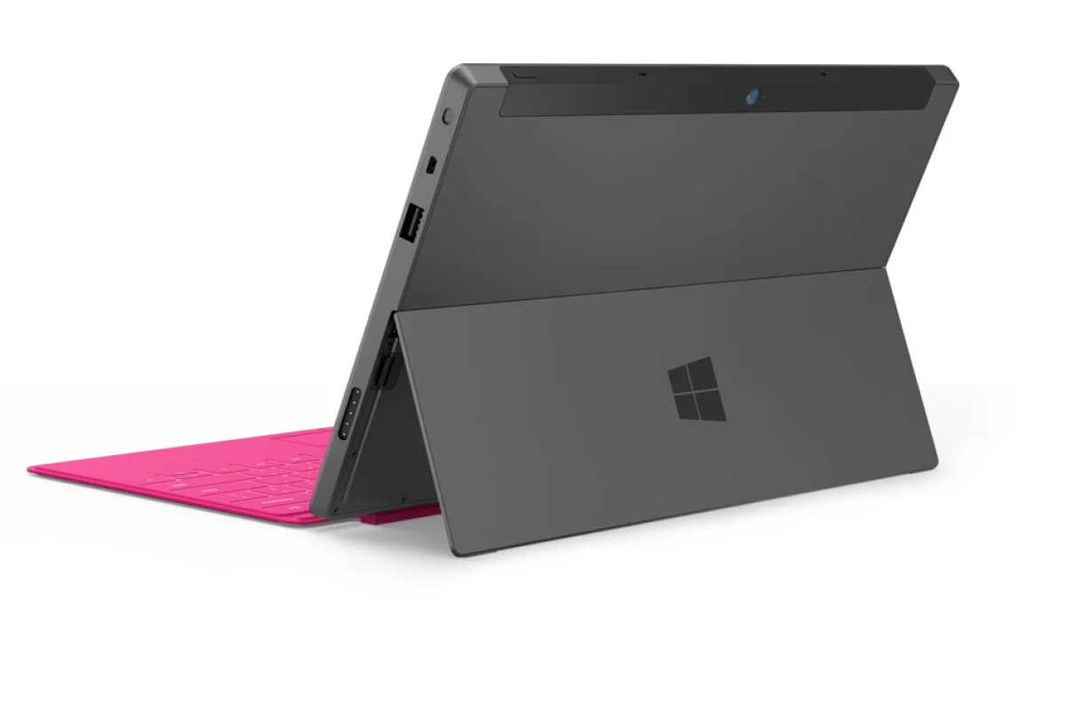 Microsoft's own Surface tablet features a unique magnesium body with kickstand