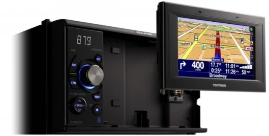 The Fujitsu AVN4430 car entertainment and navigation system