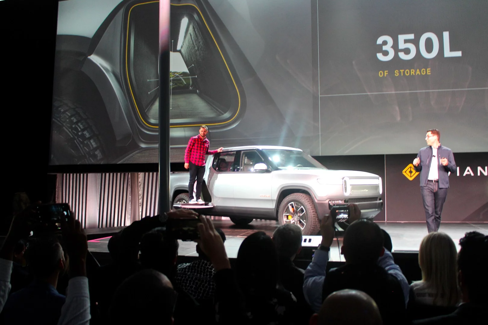 Demonstrating the pass-through tunnel door as a step