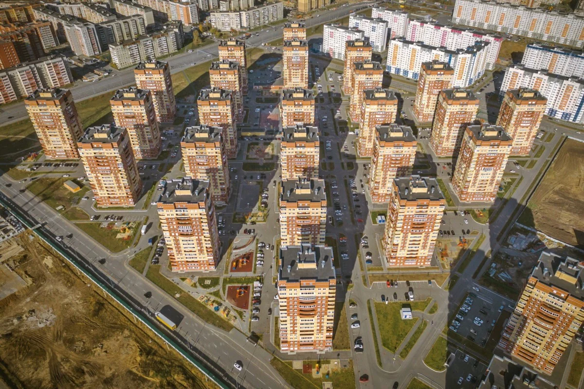 New quarter of the city Tyumen, Russia