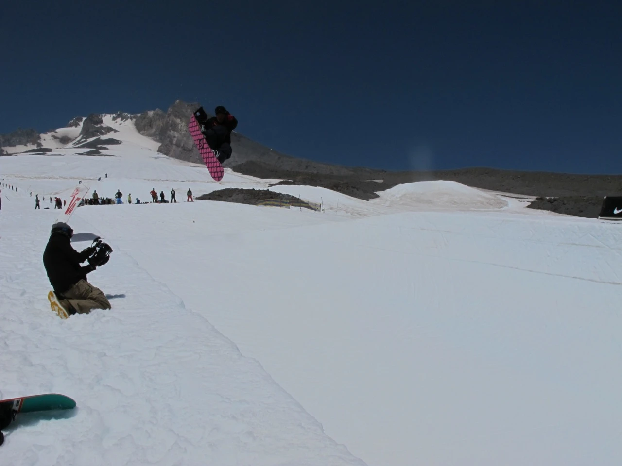 The board seems as comfortable on snow as on water