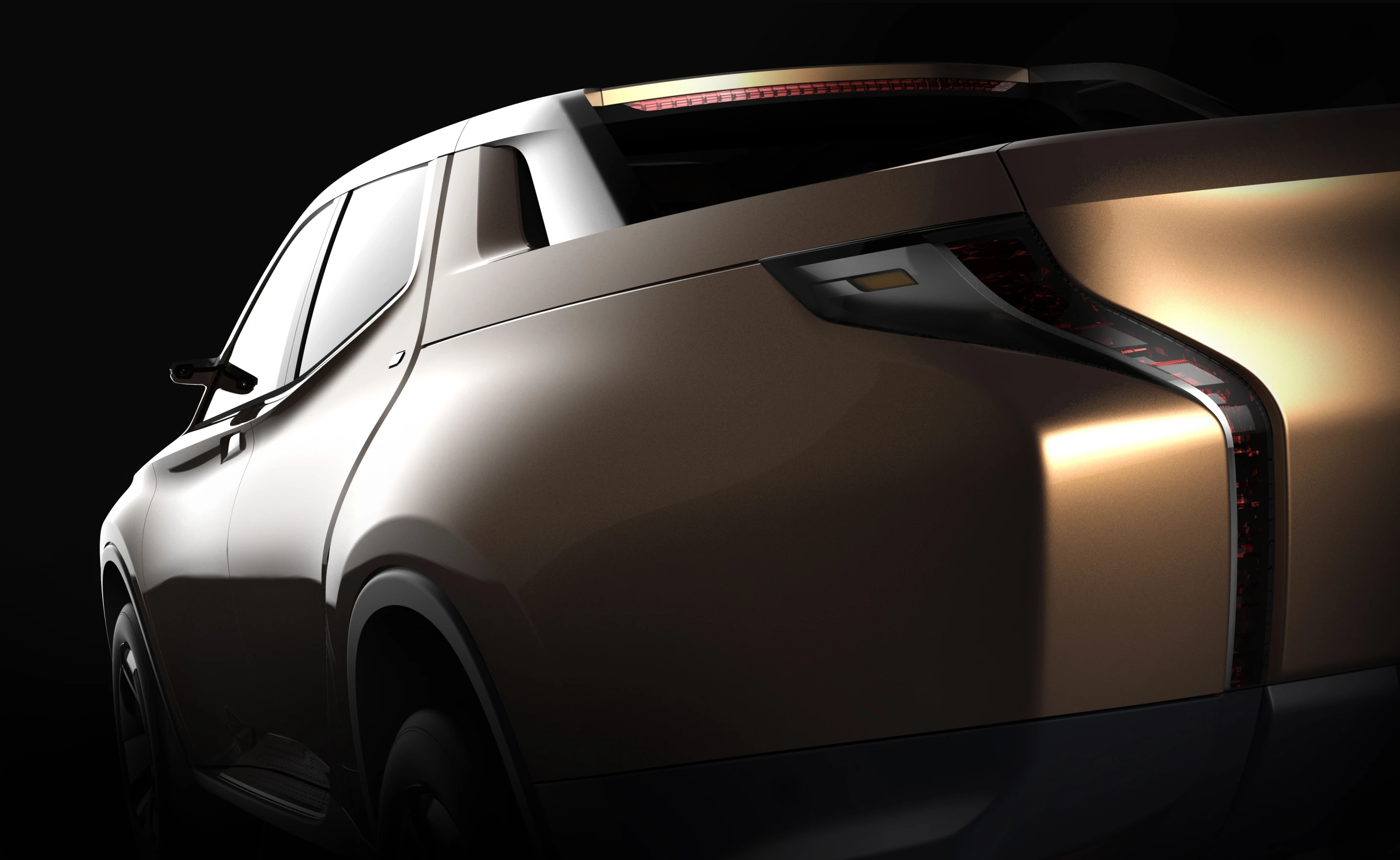 Mitsubishi's distinctive GR-HEV diesel-hybrid pick-up concept