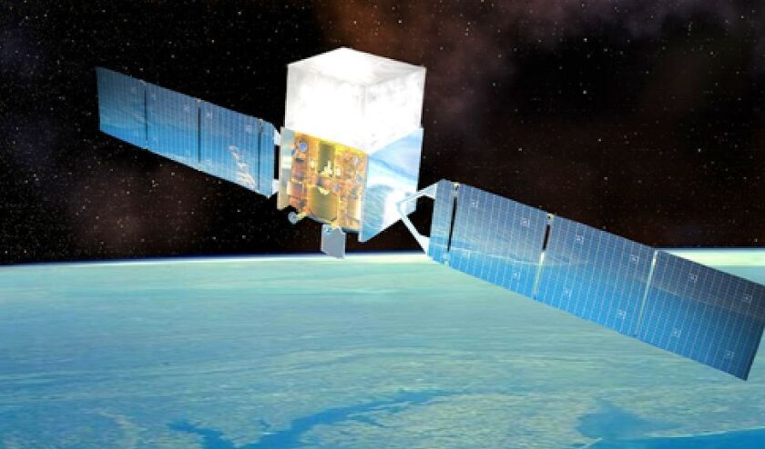 The Fermi gamma-ray observatory in orbit around the Earth (Photo: NASA)