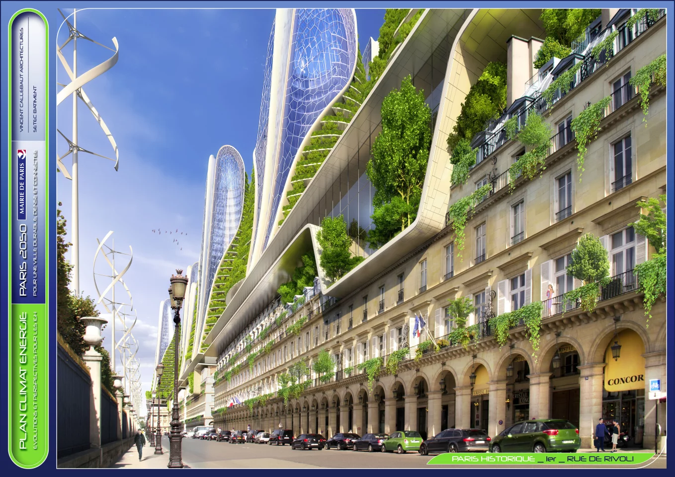 The Mountain Towers, located at Rue De Rivoli (Image: Vincent Callebaut Architectures)