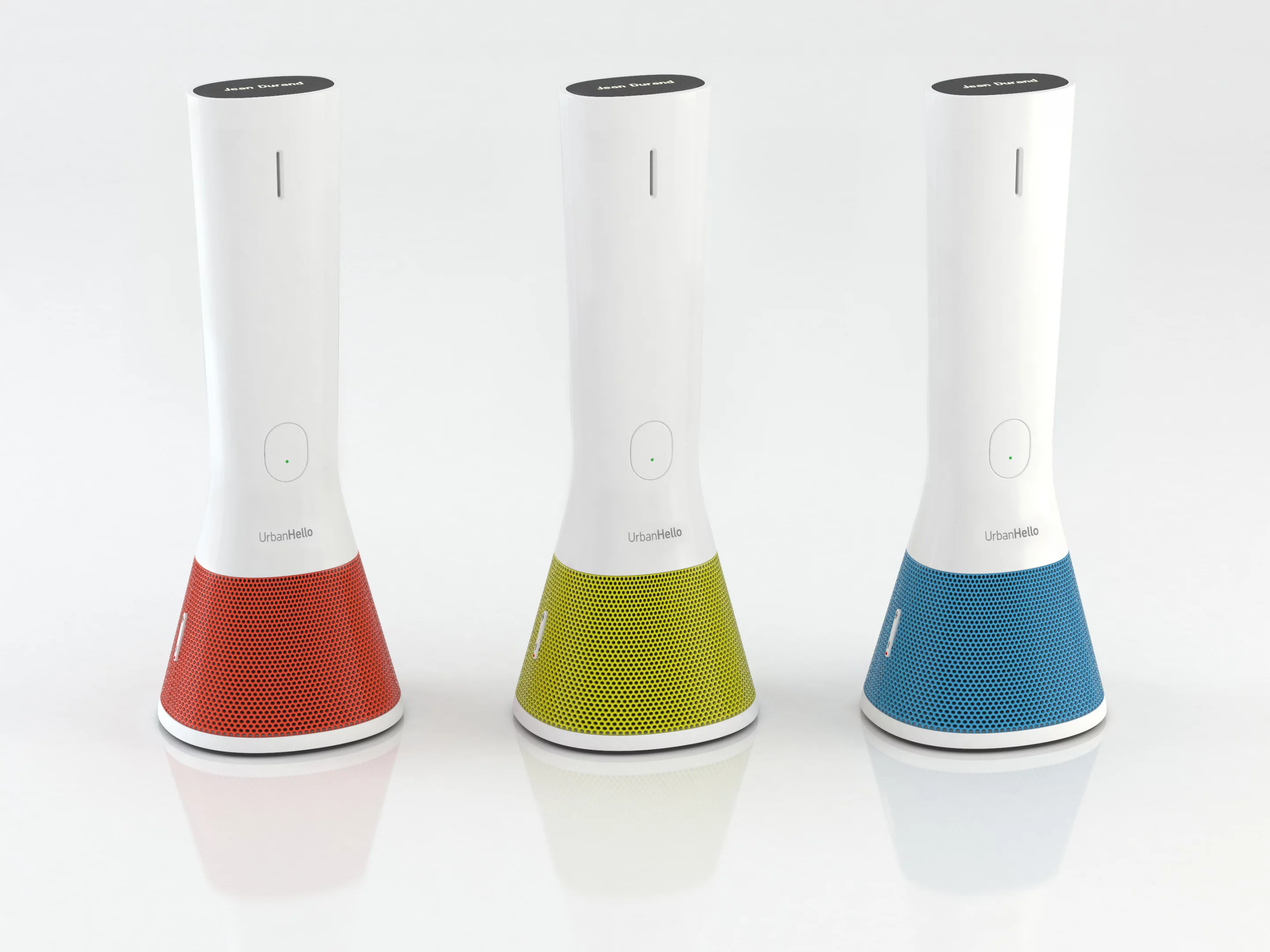 The speaker-grille and top panel come in a range of colors, including a special green-bodied version (not shown) which has been created as a unique reward for backers on crowd-funding platform Kickstarter