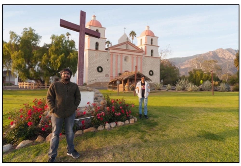 The two images are combined to create this composite