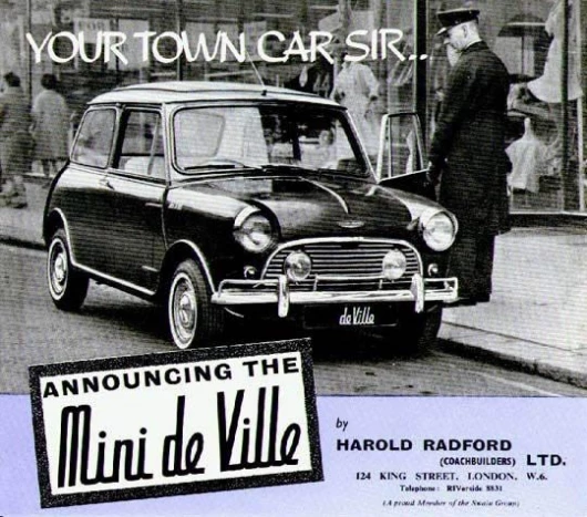 Sixties advertising for the Radford Mini