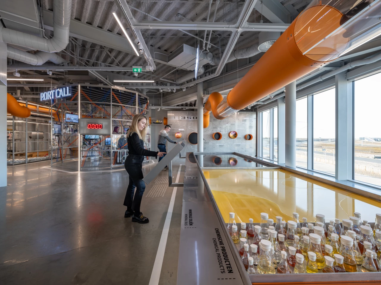 Each of Portlantis' five boxes contains an exhibition space with information about the Port of Rotterdam