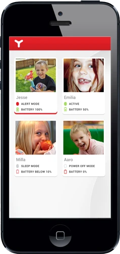 The user can upload photos of the children to be tracked