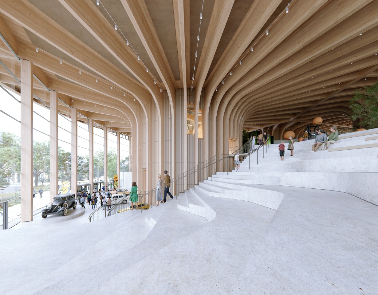 World of Volvo's interior will measure 22,000 sq m (roughly 236,000 sq ft) and its decor will display the natural beauty of the wood