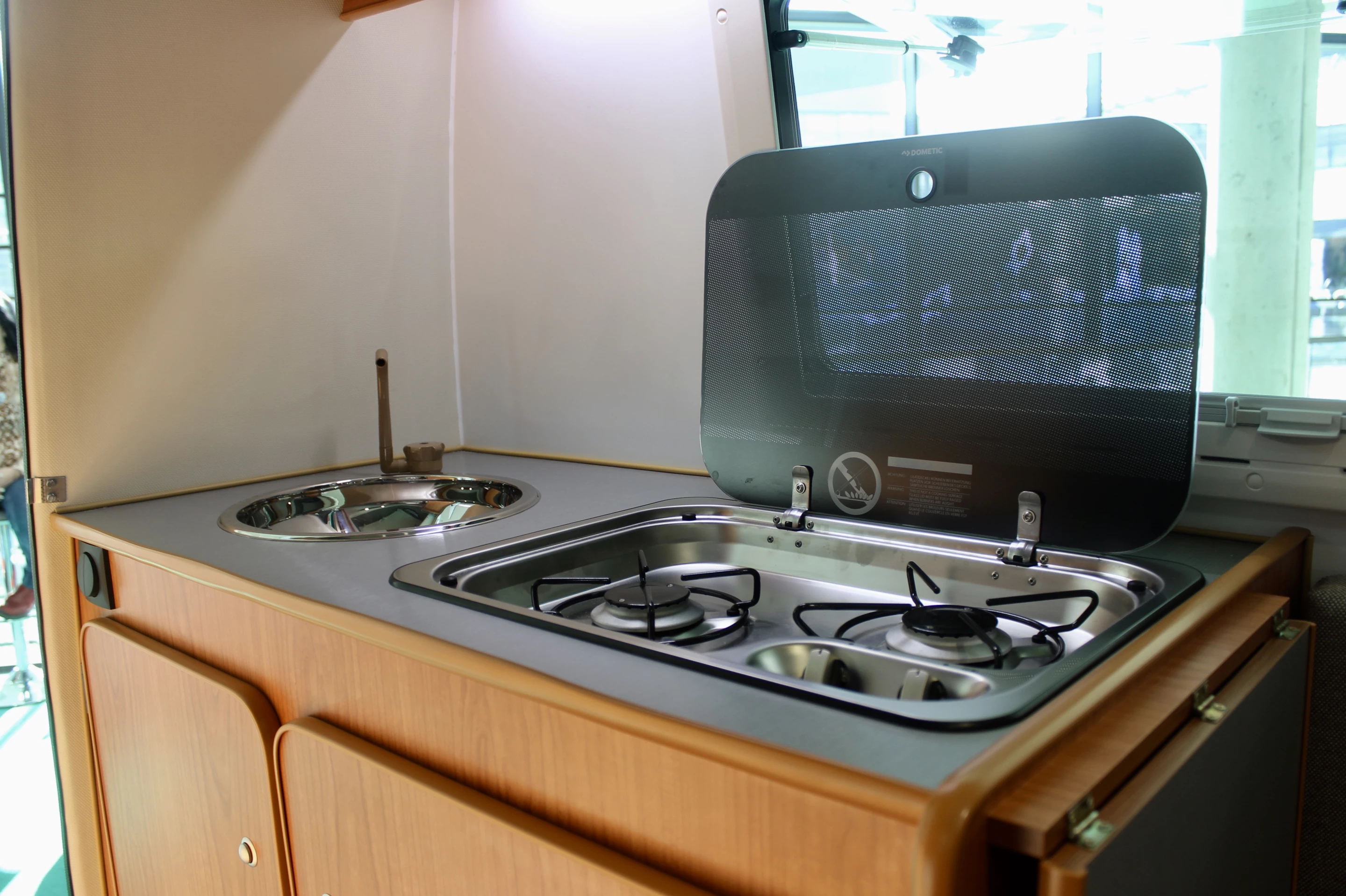 Go-Pod dual-burner stove and sink