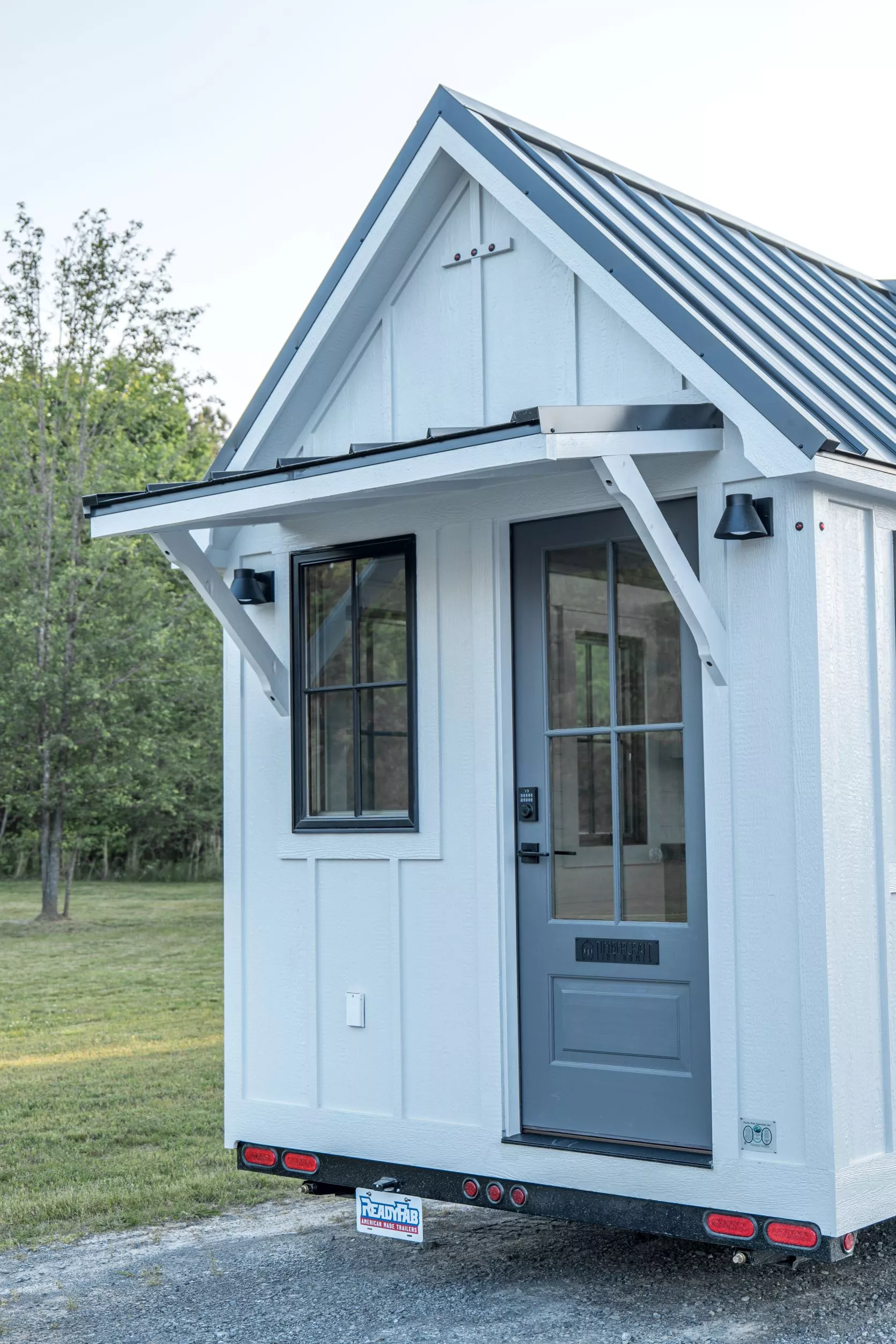 The Teton features a cottage-like exterior design and is accessed by a single door