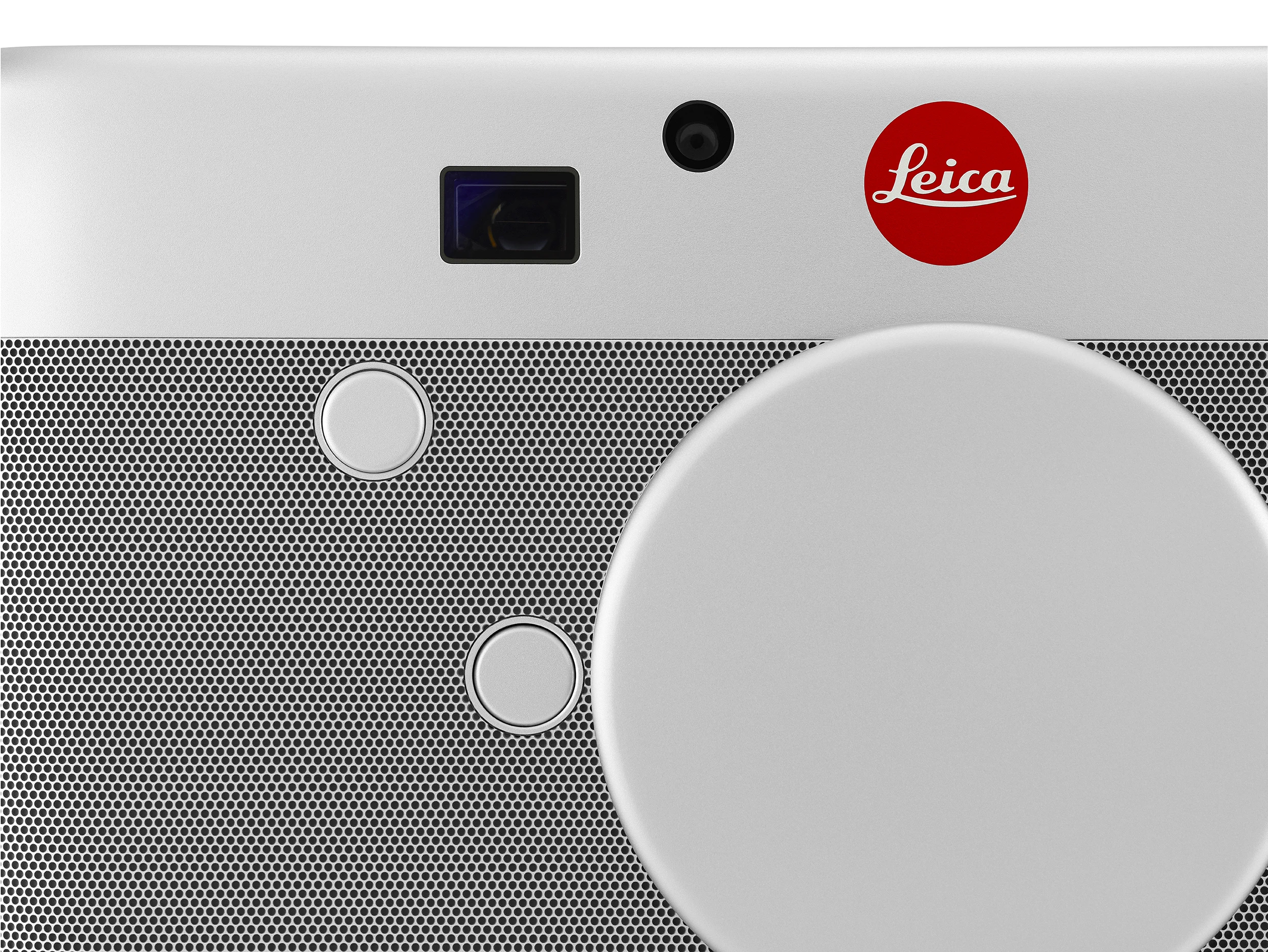 The traditional Leica leatherette trim has been replaced by more than 21,000 hemispheres in the anodized aluminum outer shell of the Leica M (RED)
