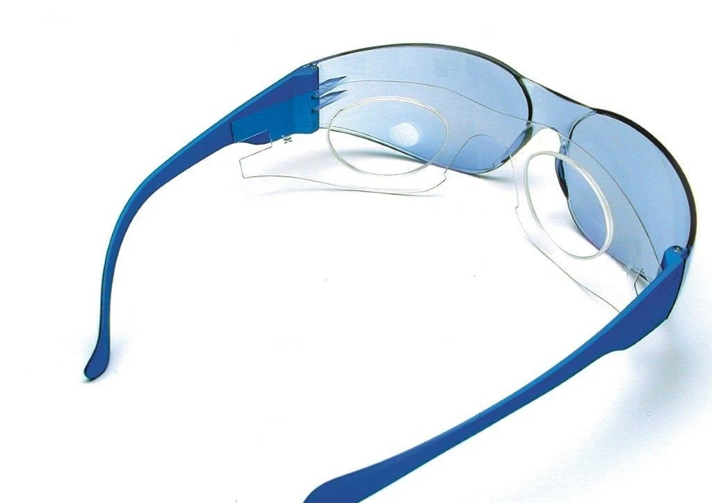 The IC Safety System consists of outer protective glasses, and an inner foil that incorporates prescription lenses (Photo: New Eye Company)