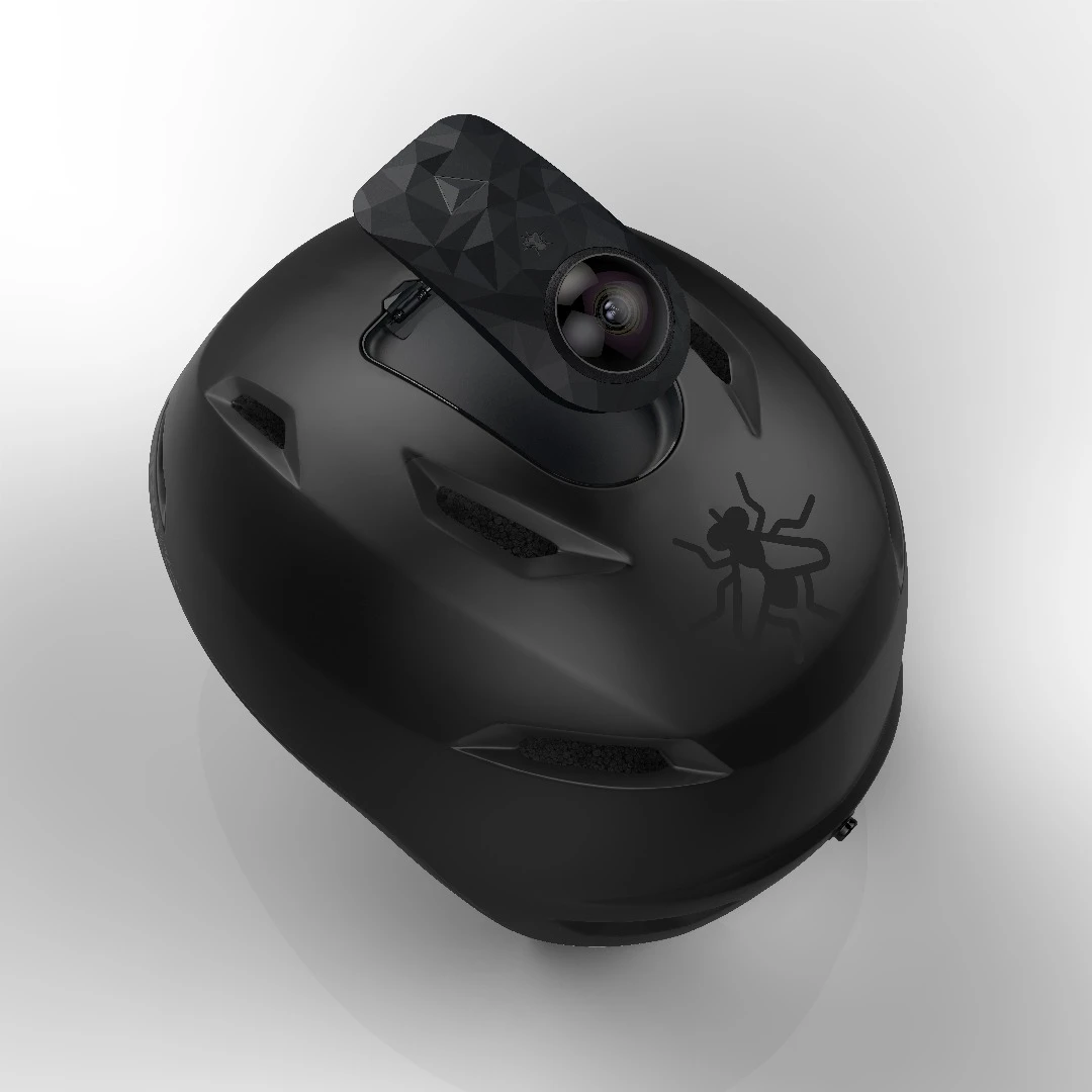 The BRG Sports Giro 9 Edit snow helmet with integrated 360fly 360-degree 4k camera