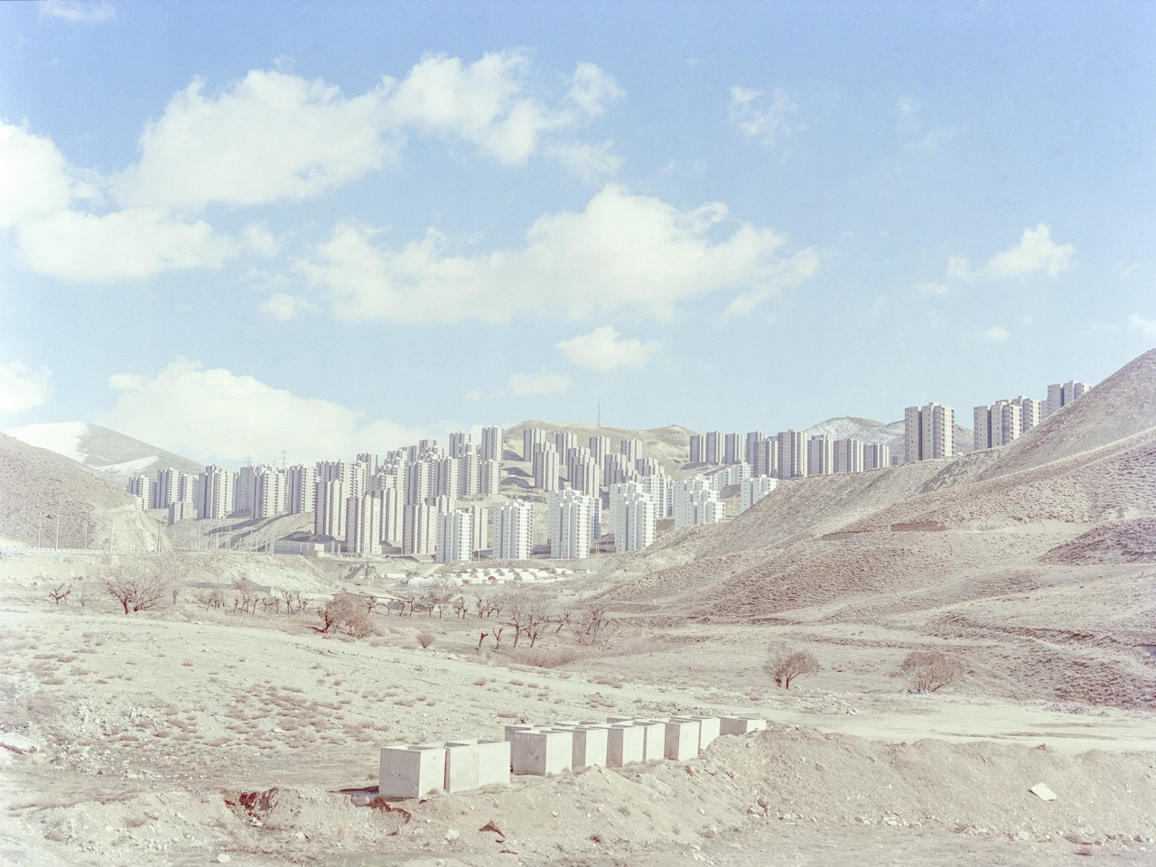 A view of half-constructed buildings in the new town of Pardis. Pardis is located 17 km northeast of Tehran province, Iran