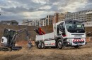 Contractor Eiffage has become the first customer in France for Volvo's FE Electric truck and ECR25 Electric compact excavator