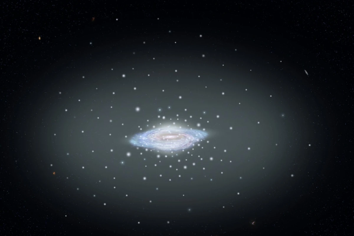 Astronomers have measured the mass of the Milky Way by studying the movements of orbiting clusters of stars