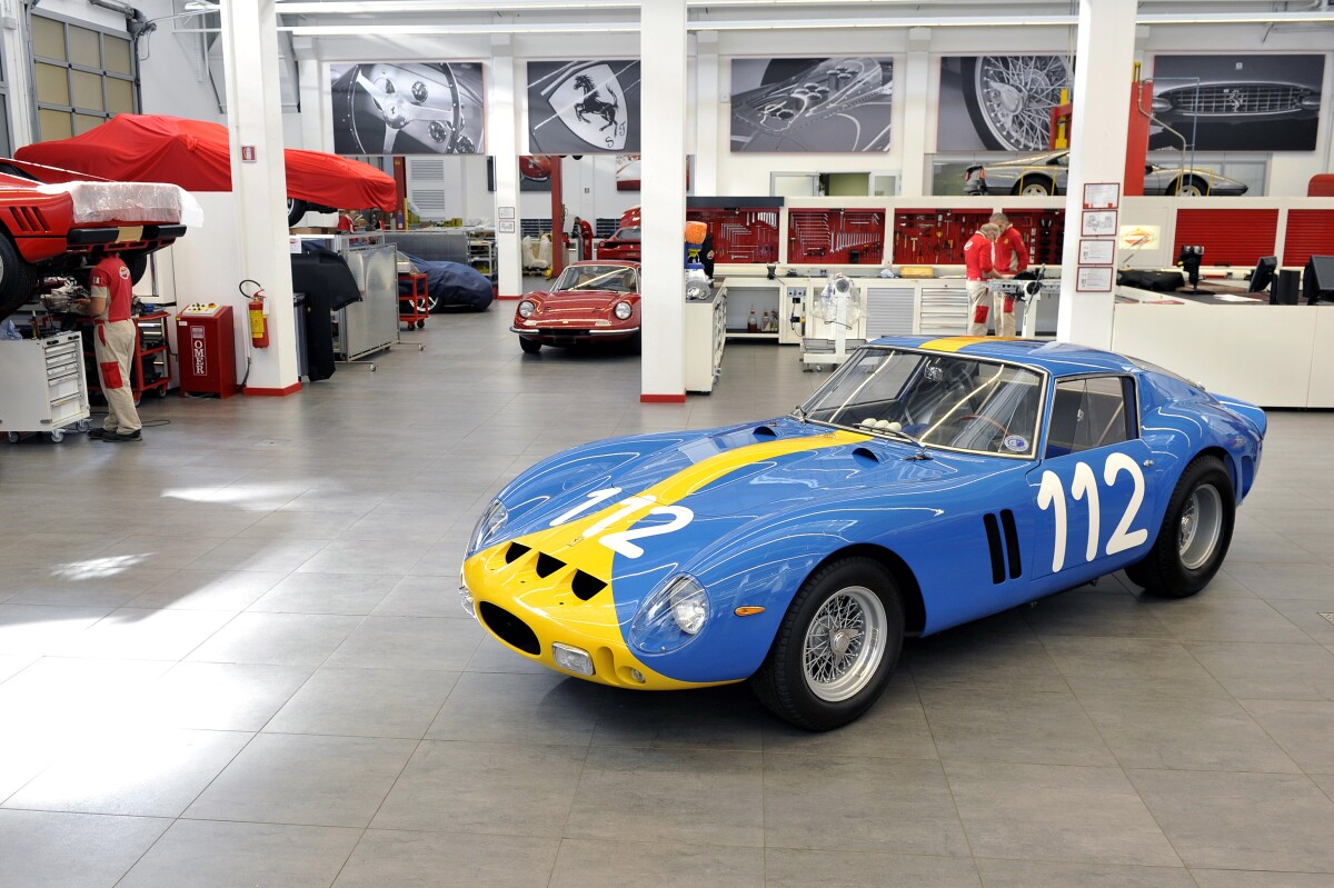 The fully-restored GTO undergoes final checks at Ferrari Classiche prior to release into the wild a few weeks ago. Many of the cars in the Baillon collection will increase in value to the millions with a full restoration.