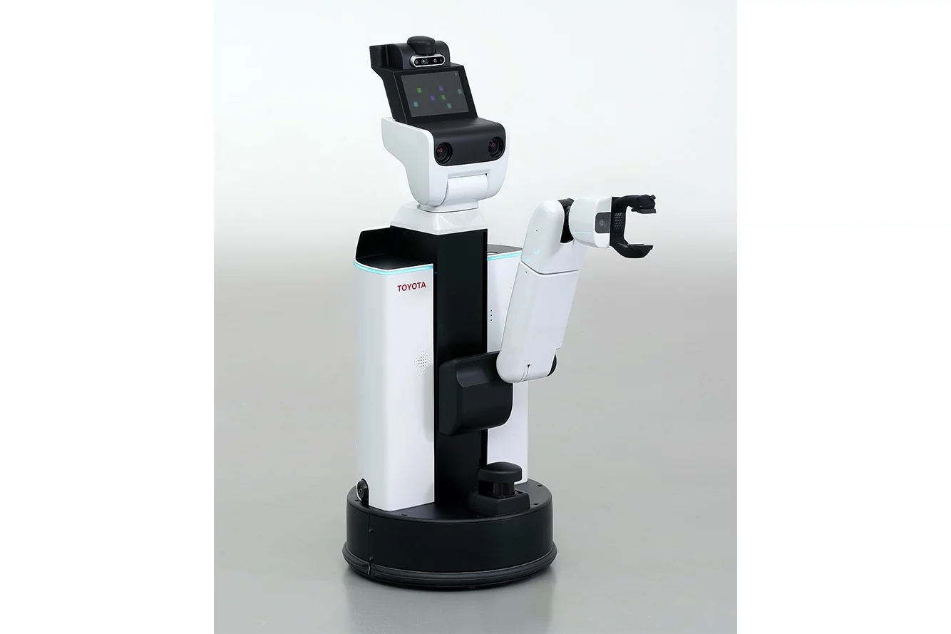 The Human Support Robot feature a tablet-like interface and arm/gripper