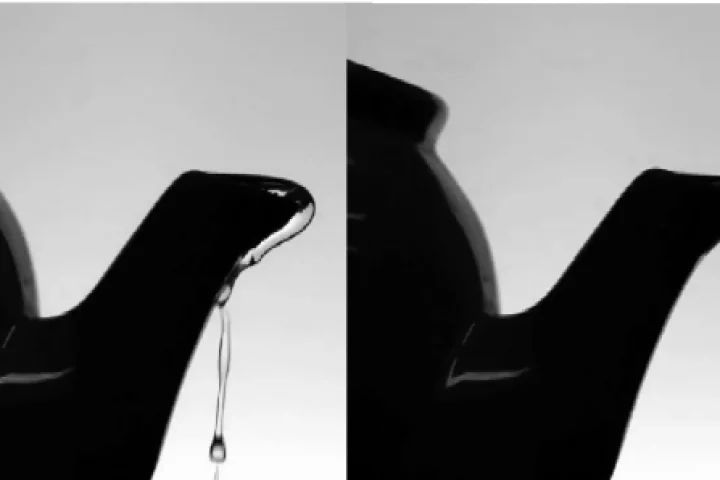 Science has helped defeat the dreaded "teapot effect" and dribbling teapots (left) could be a thing of the past