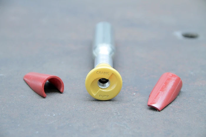 The TyreZip levers, detached from the pump