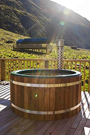 Minaret Station features canvas suites complete with private decks set with hot tubs