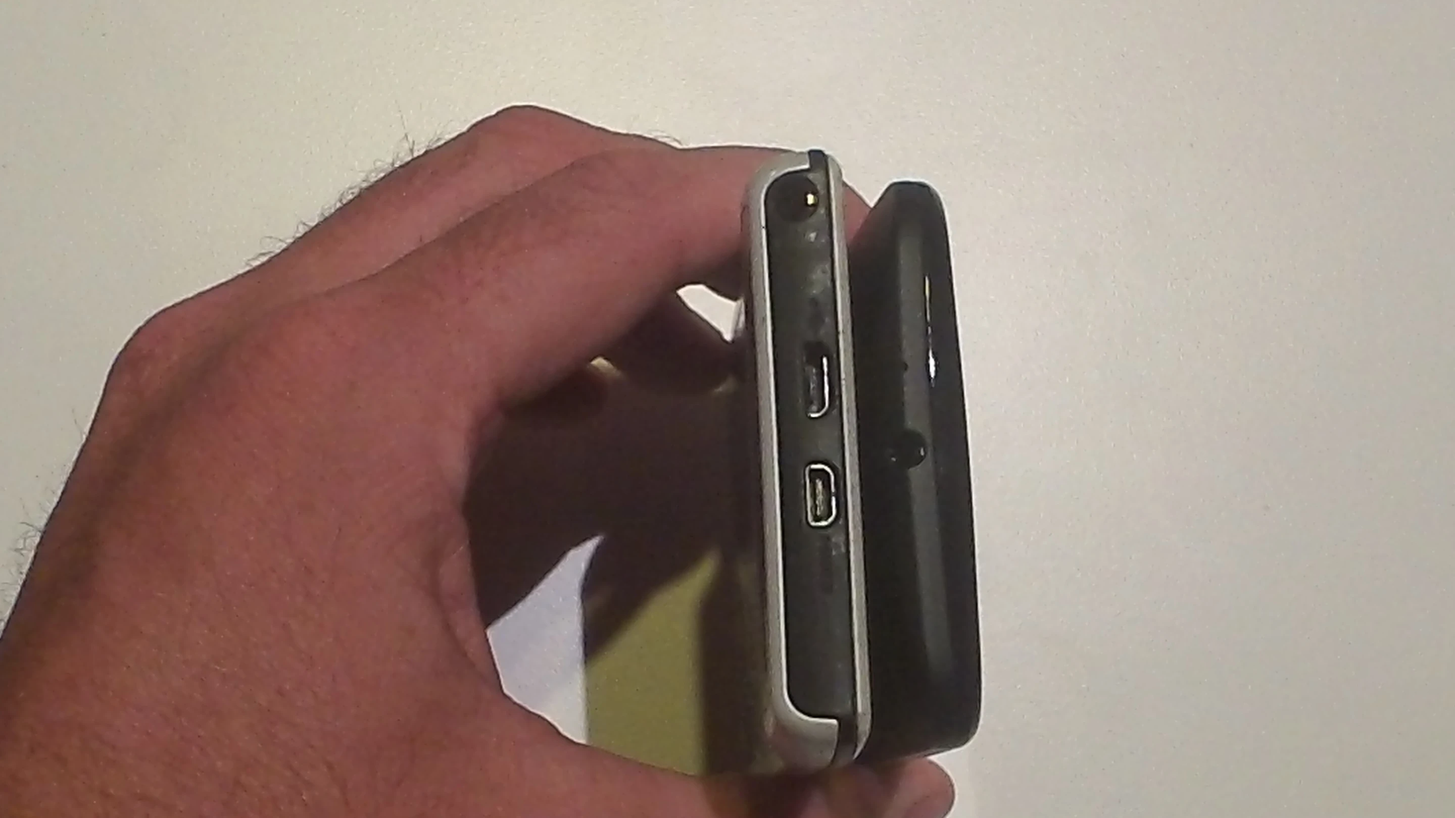 The Moto X, with a Droid Razr