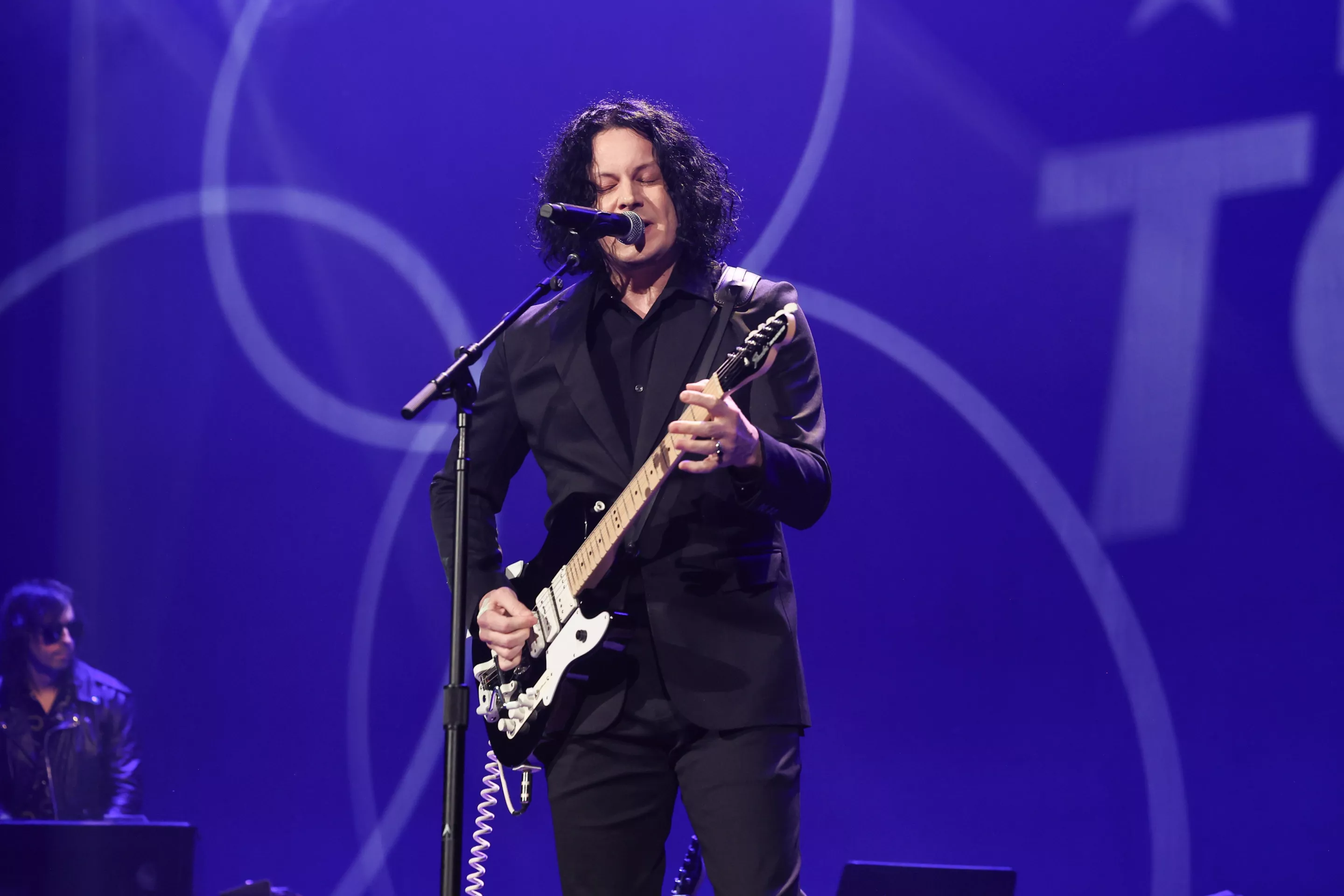 Triple threat: Jack White unleashing his mighty signature Tele at the 75th anniversary concert in Nashville