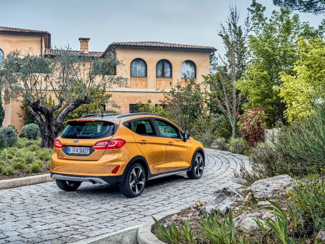 The Fiesta Active has a taller ride height, more ground clearance, beefier wheel wells, and a thicker body style