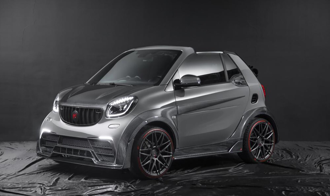 The M13 Bellator is based on the Smart Fortwo, with the turbocharged 89 hp 900 cc engine pumped up to 130 hp, and the 880 kg weight reduced by 50 kg. The Bellator comes with far more luxurious interior than its donor car and the EUR€39,000 (USD$48,000) starter price is far from prohibitive, and in some environments.