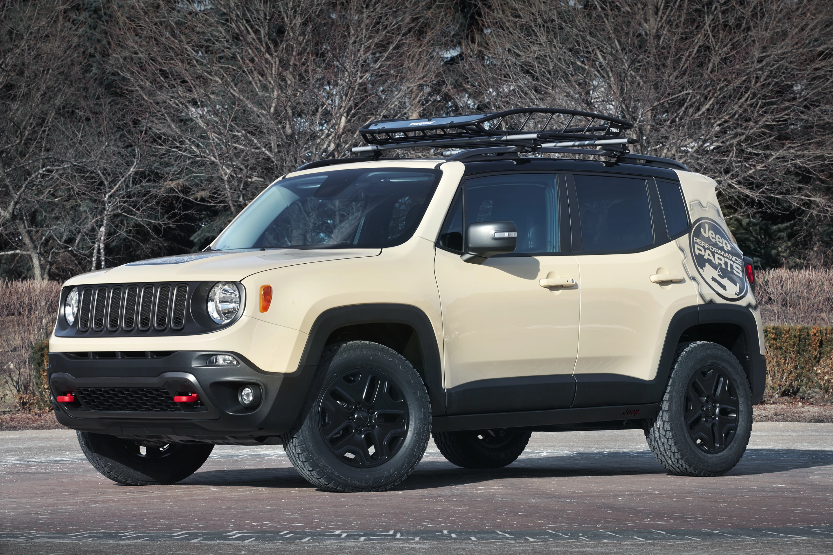 The Desert Hawk package includes a roof rack for added cargo capacity