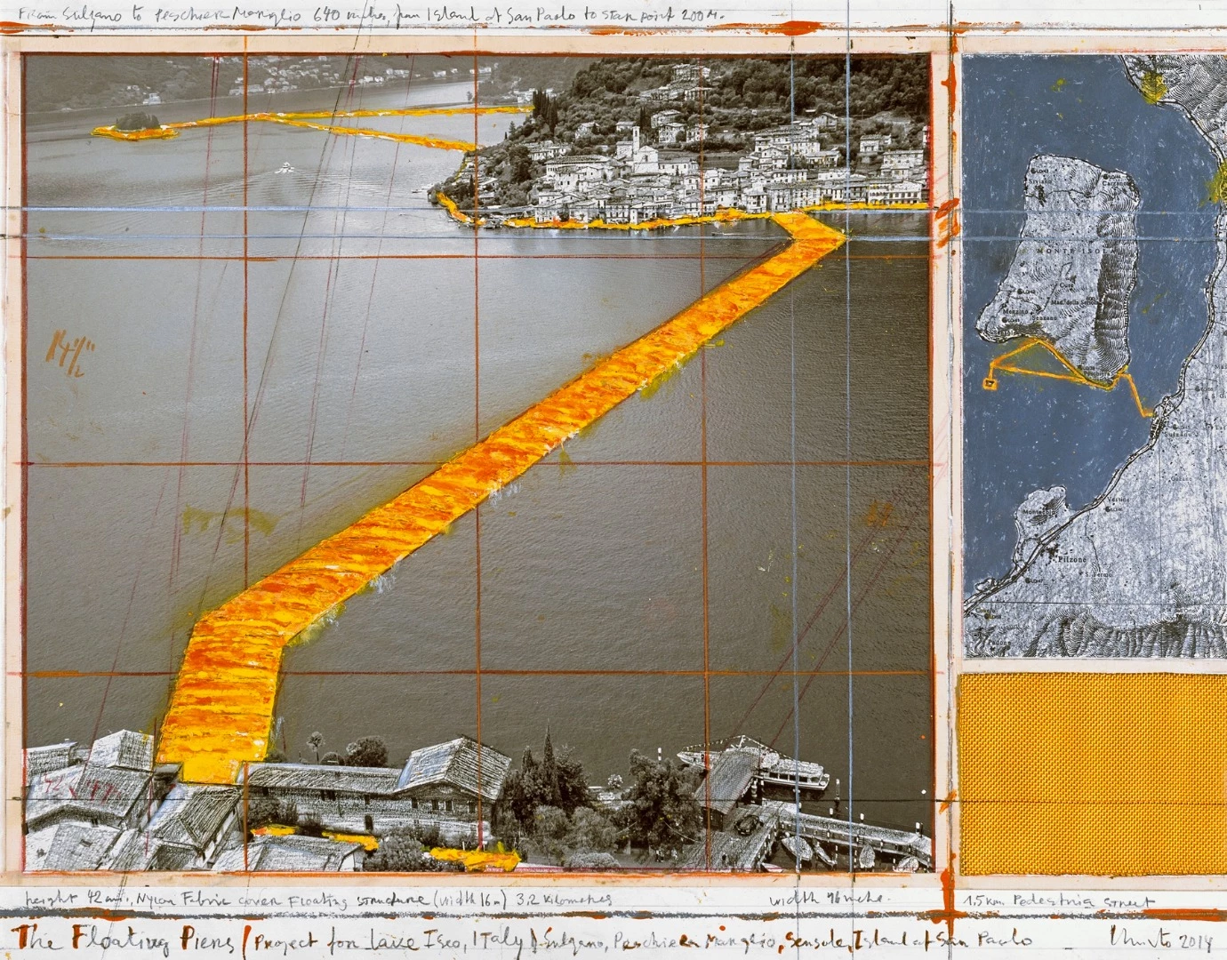 The walkway will extend for 1.5 km (0.9 mi) along the streets of Sulzano and Peschiera Maraglio