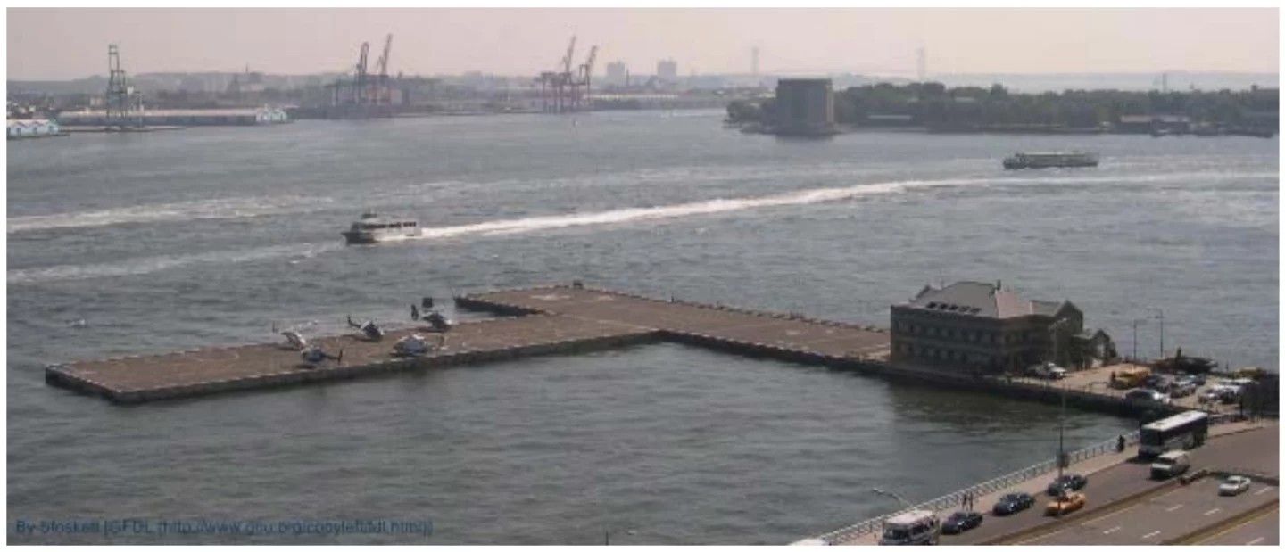 Uber Elevate: vertiports could be built into floating barges to take advantage of clear airspace that's generally far from housing areas