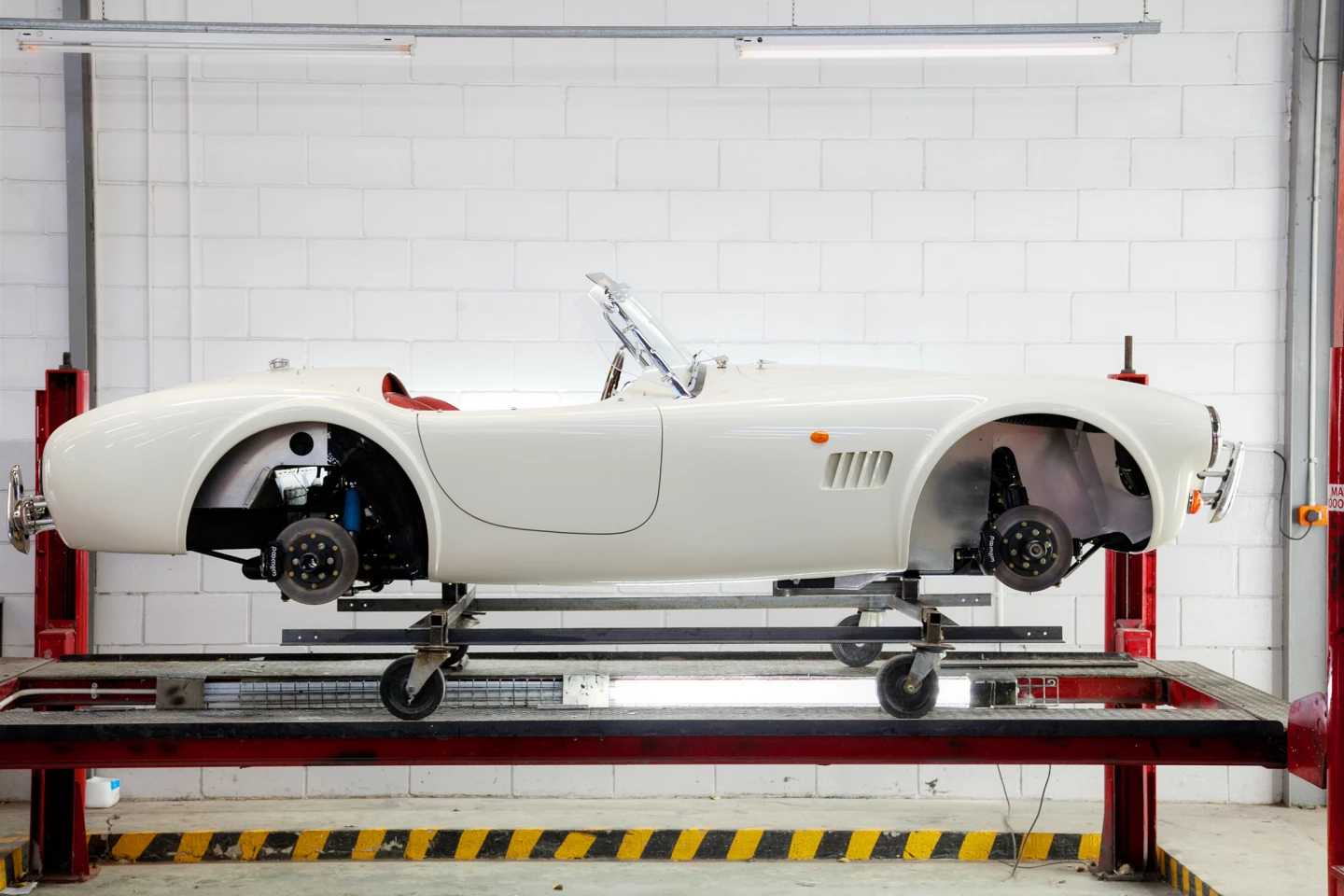 The first AC Cobra Series I Electric is on its way to receive its powertrain