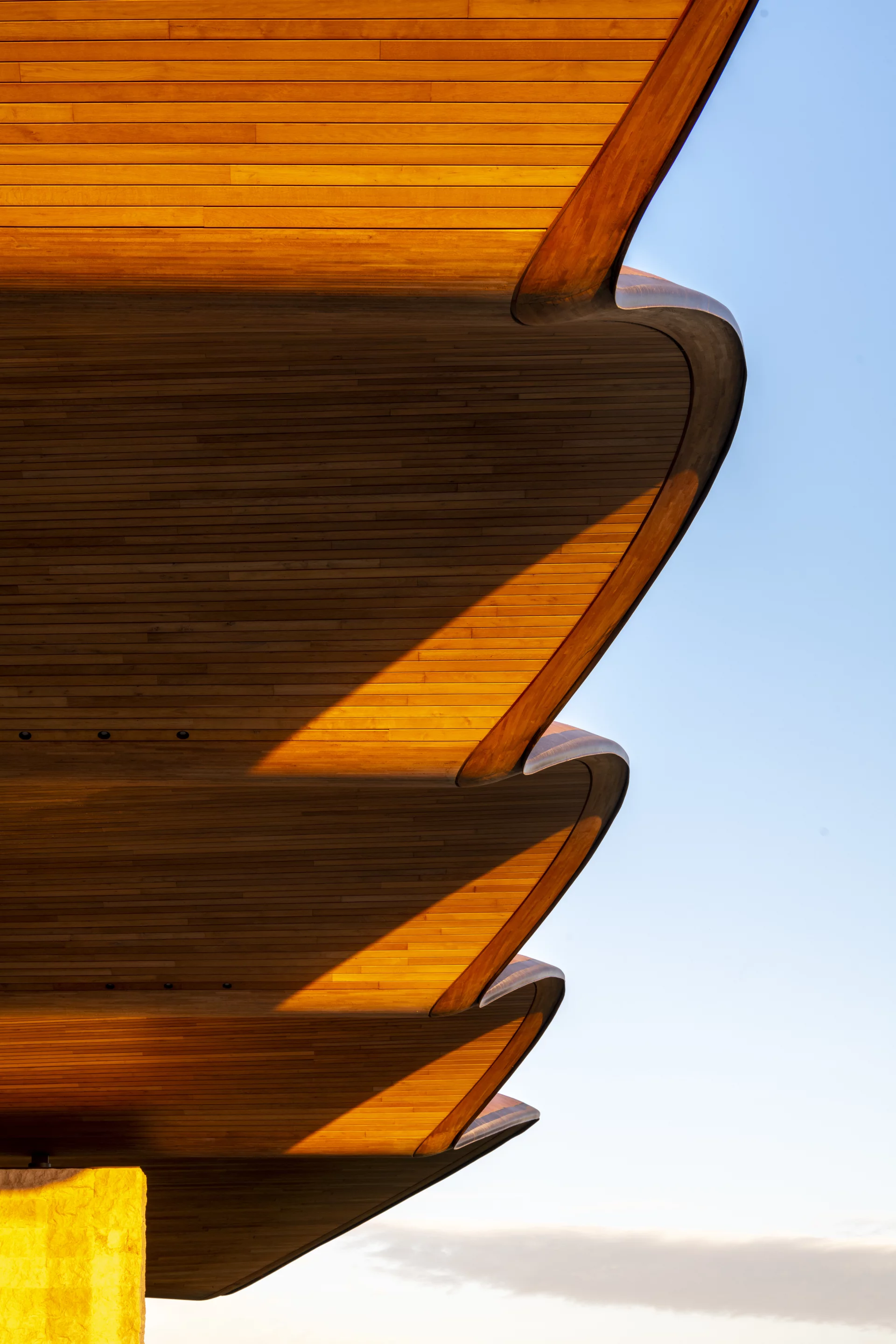 Dolunay Villa's handmade wooden roof was created in collaboration with Swiss firm Blumer Lehmann