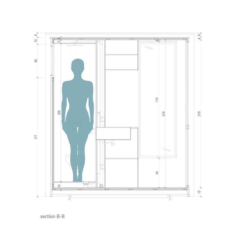 Architectural drawing of Small House on Tracks