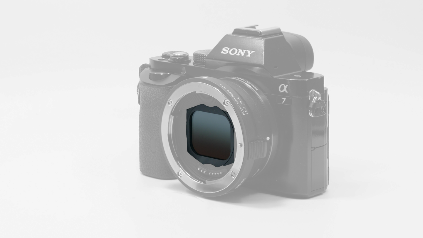 The Adapter Mount Format Filter sits neatly within the body of your adapter mount
