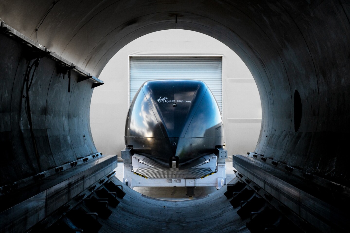 A fully-developed hyperloop system would shuttle people and cargo through near-vacuum tubes at close to the speed of sound